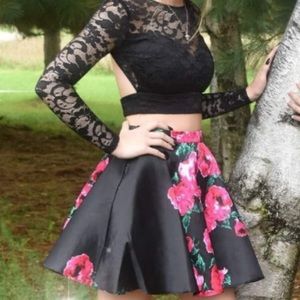 two piece homecoming dress